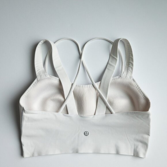 Lululemon Like a Cloud Longline Bra *Light Support, D/DD Cup White - Size 10 - Picture 2 of 13